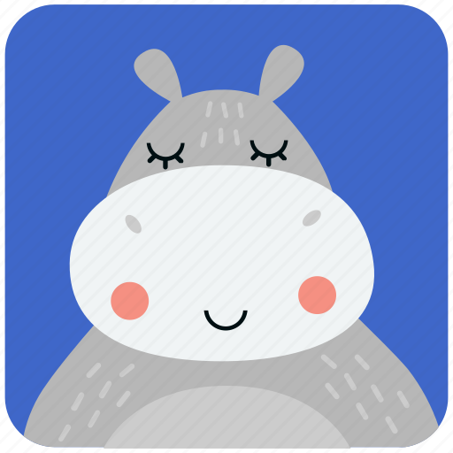 Animal, cute, face, head, hippo, hippopotamus, portrait icon - Download on Iconfinder
