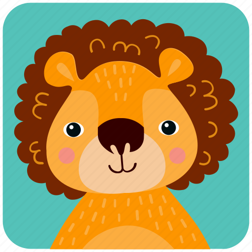 Animal, cute, face, head, lion, portrait icon - Download on Iconfinder