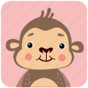 animal, ape, cute, face, head, monkey, portrait