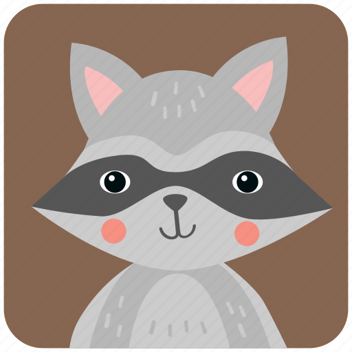 Animal, cute, face, head, portrait, raccoon icon - Download on Iconfinder