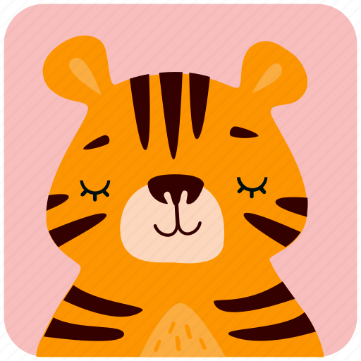 Animal, cute, face, head, portrait, tiger icon - Download on Iconfinder