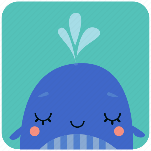 Animal, cute, face, fish, head, portrait, whale icon - Download on Iconfinder