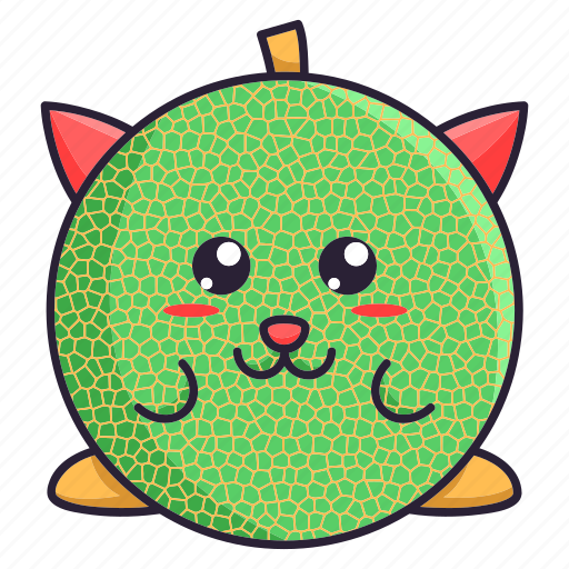 Helathy, food, fruit, fresh, cat, melon, cute icon - Download on Iconfinder