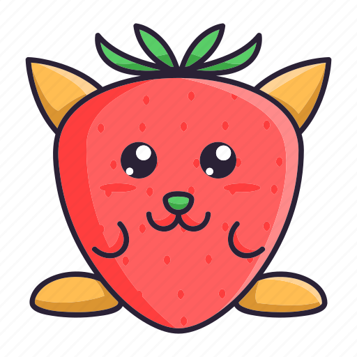 Helathy, food, strawberry, fruit, fresh, cat, cute icon - Download on Iconfinder