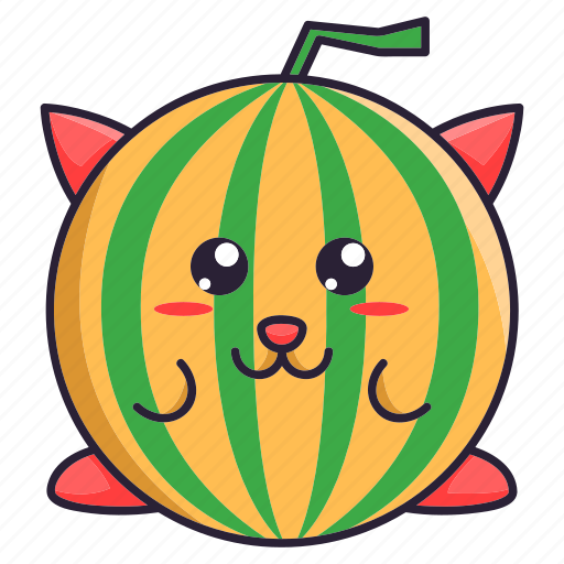 Watermelon, helathy, food, fruit, fresh, cat, cute icon - Download on Iconfinder