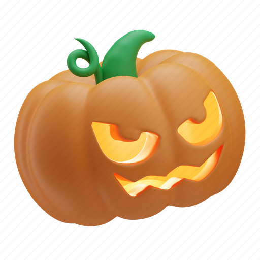 Pumpkin, horror, halloween, spooky, scary, celebration, autumn 3D illustration - Download on Iconfinder