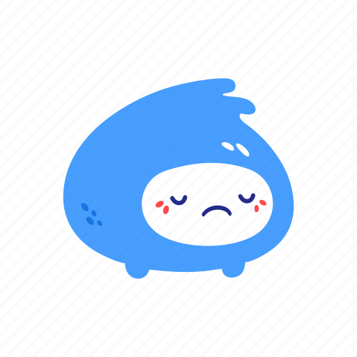 Kawaii, cute, emoji, emoticon, bored, smile, sad icon - Download on Iconfinder