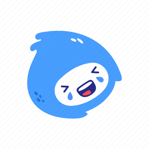 Kawaii, cute, emoji, emoticon, cry, happy, laugh icon - Download on Iconfinder