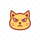 angry, cute, emoticon, expression, kitty, mad