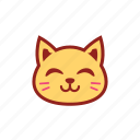 cute, emoticon, expression, kitty, smile 