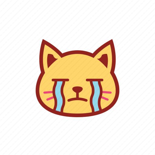 Cry, cute, emoticon, expression, kitty, sad icon - Download on Iconfinder