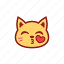 adorable, cute, emoticon, kiss, kitty, love, loveable