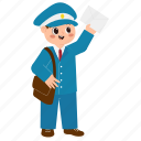 mailman, service, post, postman, delivery, courier, carrier, profession, character