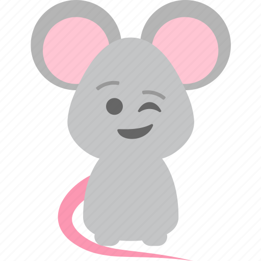 Cute, emoji, mice, wink icon - Download on Iconfinder