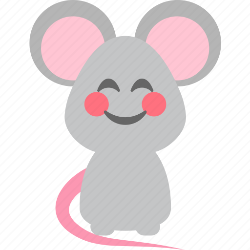 Blushful, emoticon, mice, shy, character icon - Download on Iconfinder