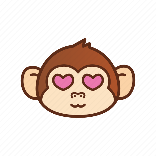 Cute, emoticon, expression, funny, love, loveable, monkey icon - Download on Iconfinder