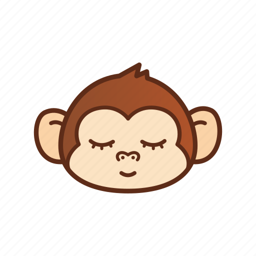 Cute, emoticon, expression, funny, monkey, sleep, sleepy icon - Download on Iconfinder