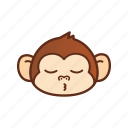 cute, emoticon, expression, funny, monkey