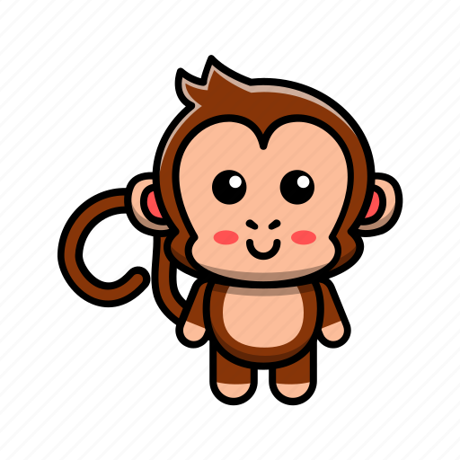 Cute, monkey, character, animal, ape, mammal, wild icon - Download on Iconfinder