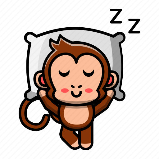 Monkey, sleeping, animal, mammal, wildlife icon - Download on Iconfinder