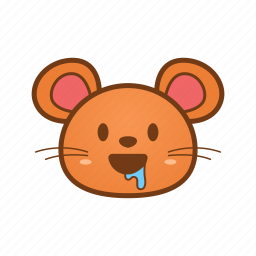 Animal, cute, drool, emoji, mouse icon - Download on Iconfinder