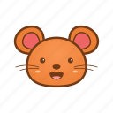 animal, cute, emoji, happy, mouse