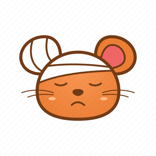 Animal, cute, emoji, injury, mouse icon - Download on Iconfinder