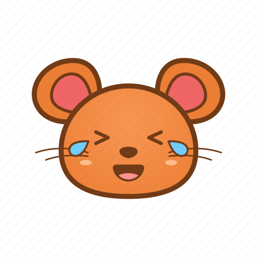 Animal, cute, emoji, laugh, mouse icon - Download on Iconfinder