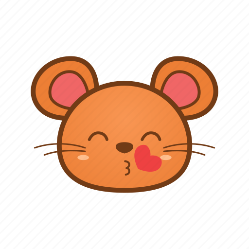 Animal, cute, emoji, kiss, love, mouse icon - Download on Iconfinder