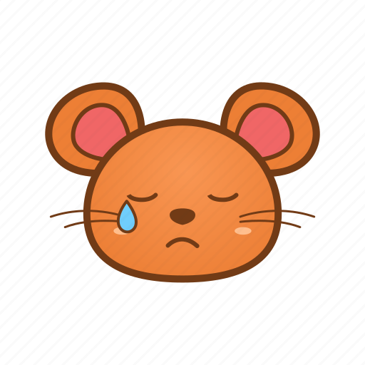 Animal, cute, emoji, mouse, sad icon - Download on Iconfinder