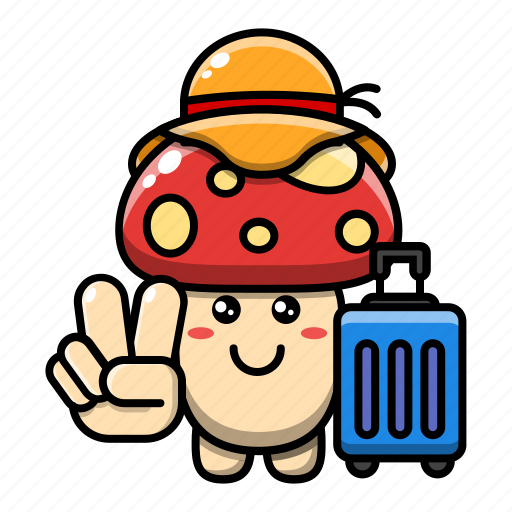 Cute, mushroom, vacation, plant, fungus, vegetable, nature icon - Download on Iconfinder