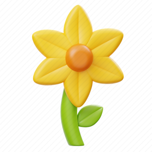 Flower, floral, blossom, plant, nature, garden, spring 3D illustration - Download on Iconfinder