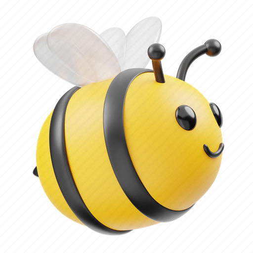 Honey, bee, animal, cute, insect, cute animal 3D illustration - Download on Iconfinder