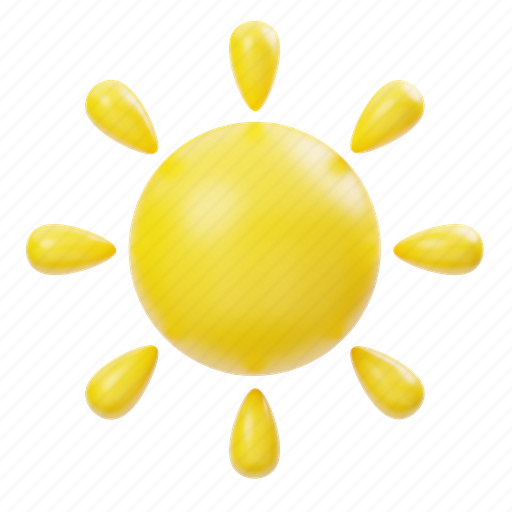Sun, sunny, nature, summer, weather, spring 3D illustration - Download on Iconfinder