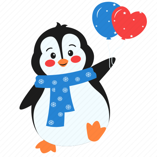 Cute, penguin, balloon, animal, wildlife, bird, winter icon - Download on Iconfinder