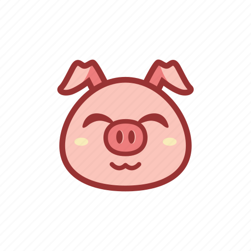 Cute, emoticon, expression, piggy, smile icon - Download on Iconfinder