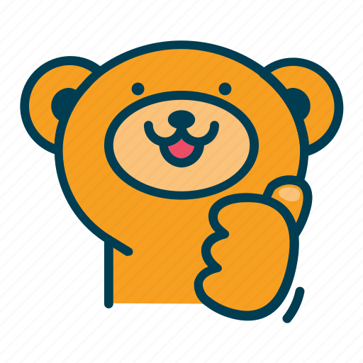 Teddy, thumb, love, hand, like sticker - Download on Iconfinder