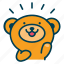 bear, teddy, cute, emoji 
