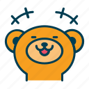 bear, laugh, cute, emoji