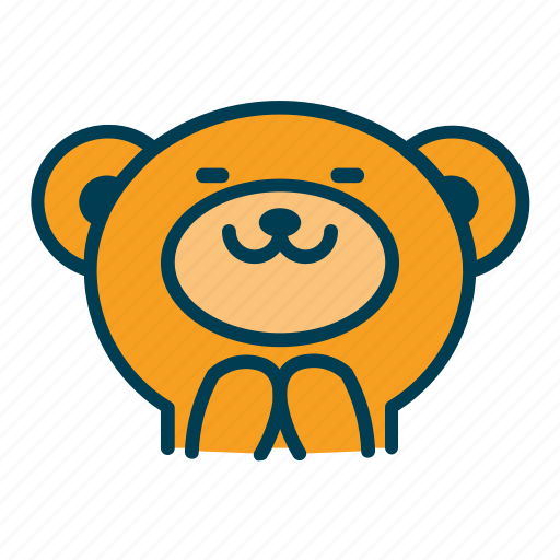 Bear, smile, face, cute sticker - Download on Iconfinder