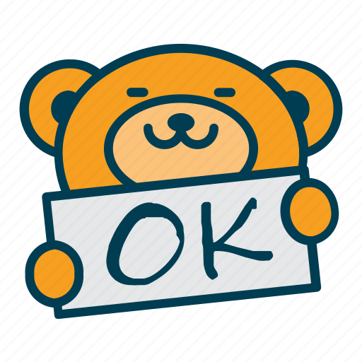 Bear, ok sticker - Download on Iconfinder on Iconfinder