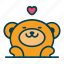 bear, love, heart, romance 
