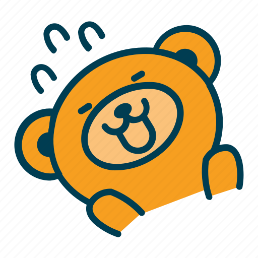 Bear, scary, spooky sticker - Download on Iconfinder