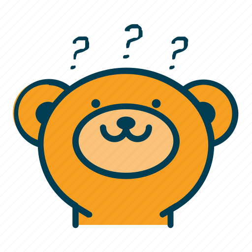 Bear, ask, information, mark, confuse sticker - Download on Iconfinder