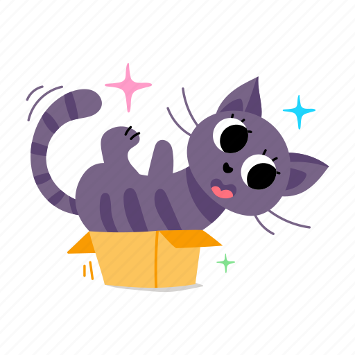 Cat, animalia, kitten, feline, pet sticker - Download on Iconfinder