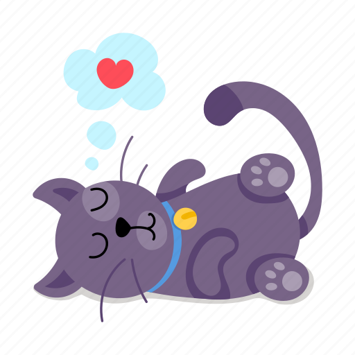 Cat, animalia, kitten, feline, pet sticker - Download on Iconfinder