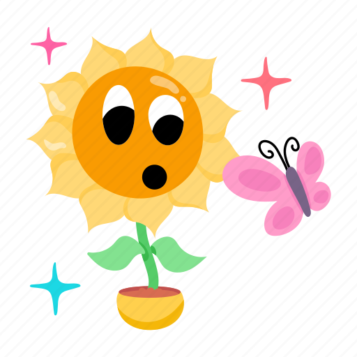 Helianthus, sunflower, floral, blooming flower, nature sticker - Download on Iconfinder