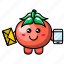 cute, tomato, mail, vegetable, food, plant, health, agriculture 