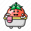cute, tomato, bathing, vegetable, food, plant, health, agriculture
