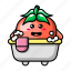 cute, tomato, bathing, vegetable, food, plant, health, agriculture 
